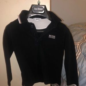 Hugo Boss size 4 kids boy polo long sleeve shirt